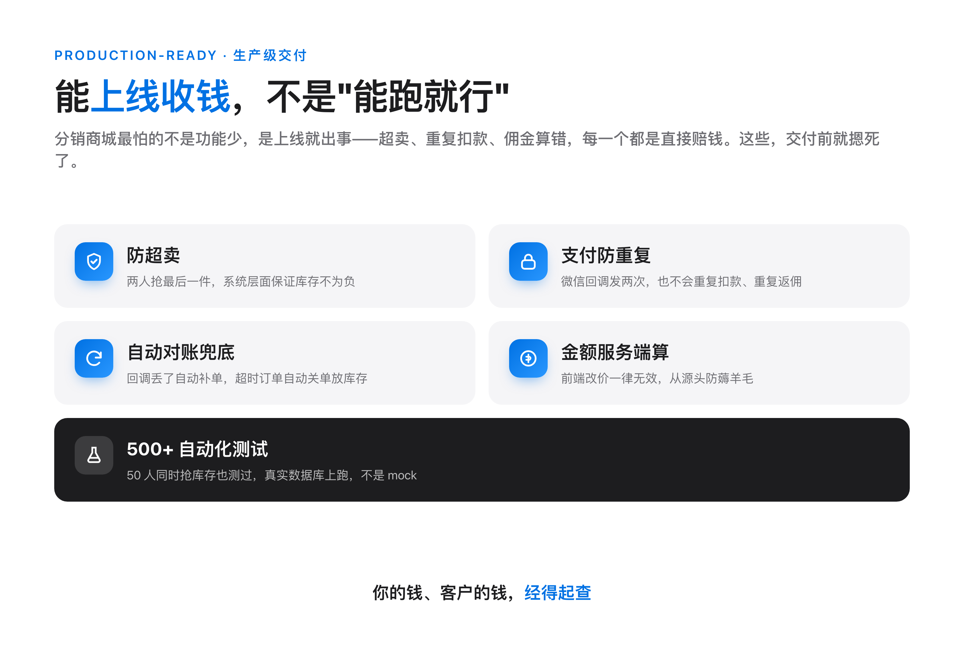生产级交付 · 工程质量
